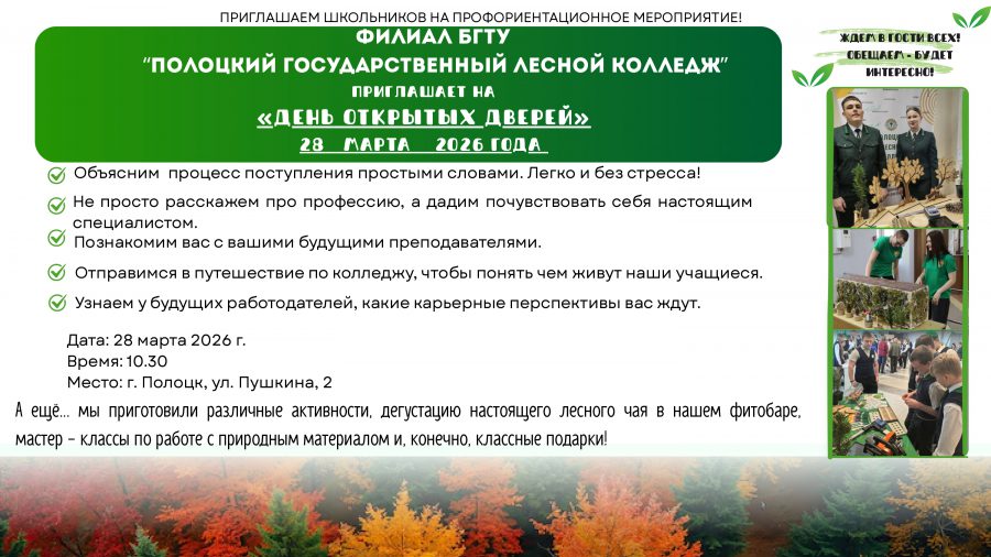 Филиал БГТУ «Полоцкий государственный лесной колледж»